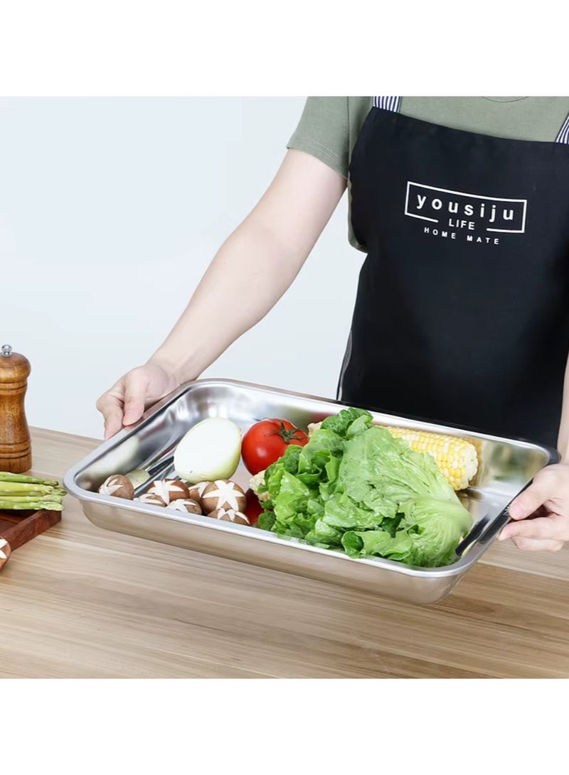 ALMUFARREJ Stainless steel tray 18/8, size50x35x4.8 cm - Image 3