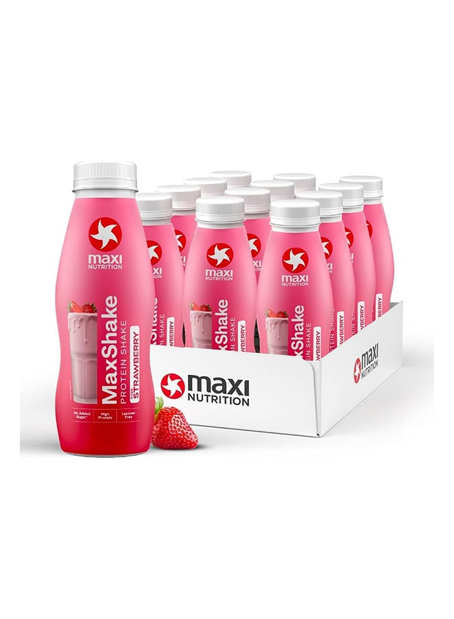 Maxi Nutrition MaxShake Protein Milk Shake Strawberry Flavour| With 25g Of High Protein | Lactose Free | No Added Sugar | No Artificial Colour & Flavour 330ml - Image 5