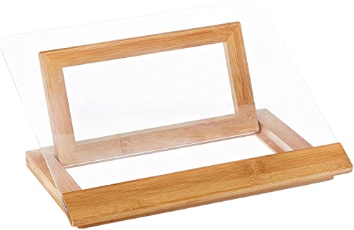 Lipper International 8815 Bamboo Wood and Acrylic Cookbook Holder, 12-1/2" x 9-1/4" x 6-3/4" - Image 1