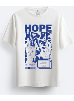 Oversize Crew Neck Hope Printed Short Sleeve White T-Shirt - pzsku/Z2B9F61DA533420C7DC67Z/45/_/1740644593/4b6e670f-c502-420c-a3c4-9d04f1b8a8c2