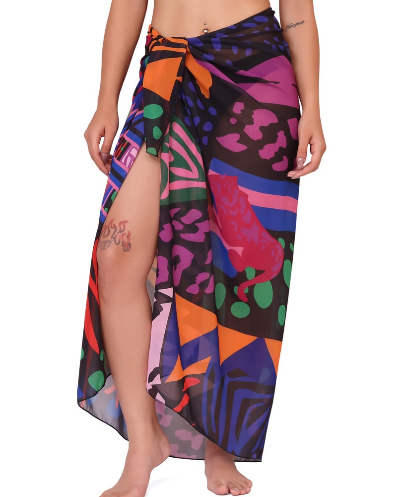Rossopesca Womens Beach Sarong Chiffon Swimsuit Coverups Sheer Bikini Wraps for Swimwear Bathing Suit Cover Up - Image 1