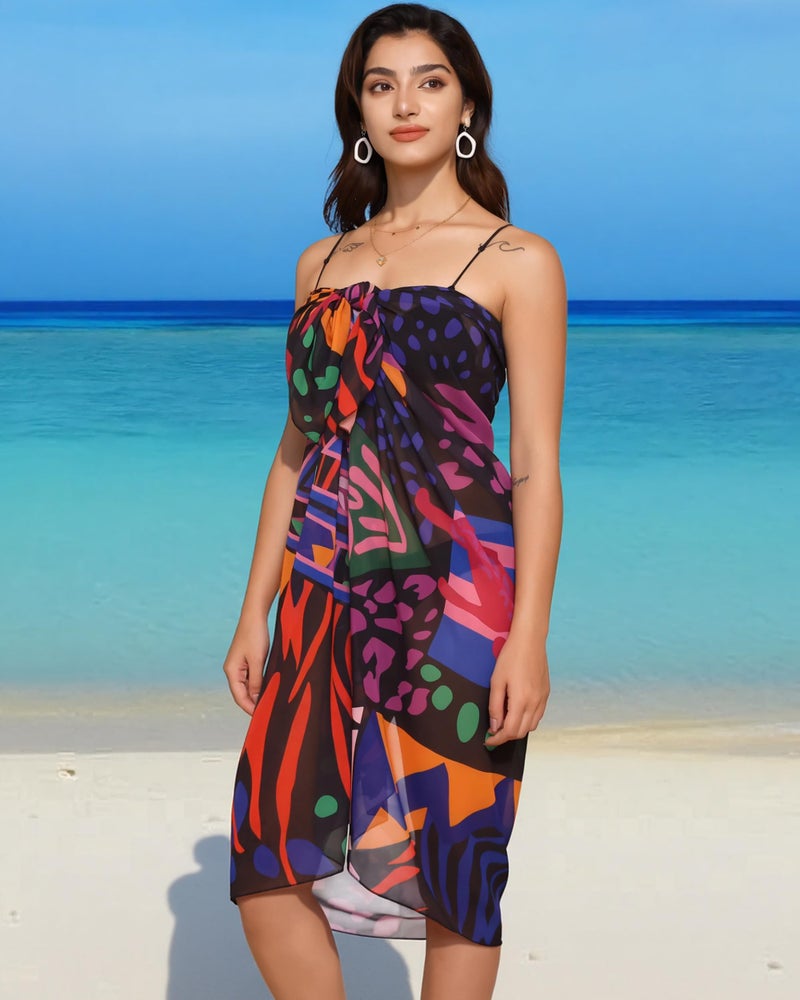 Rossopesca Womens Beach Sarong Chiffon Swimsuit Coverups Sheer Bikini Wraps for Swimwear Bathing Suit Cover Up - Image 3