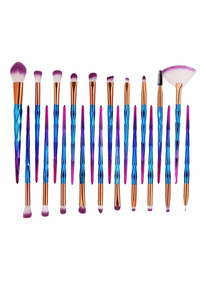 إسكدنيا طقم فرش للمكياج ومستحضرات التجميل من 20 قطعة أزرق - Image 1