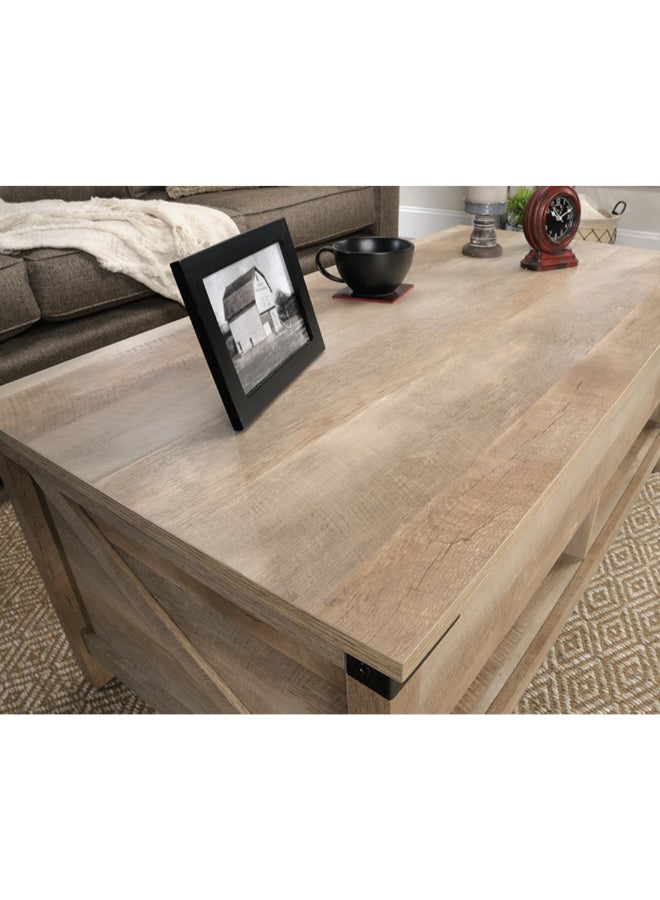 ساودر قهوة خشبية ذات سطح قابل للرفع مع تخزين مخفي بلون بلوط لينتل 48 × 60 × 117.3 سم 427692 - Image 4