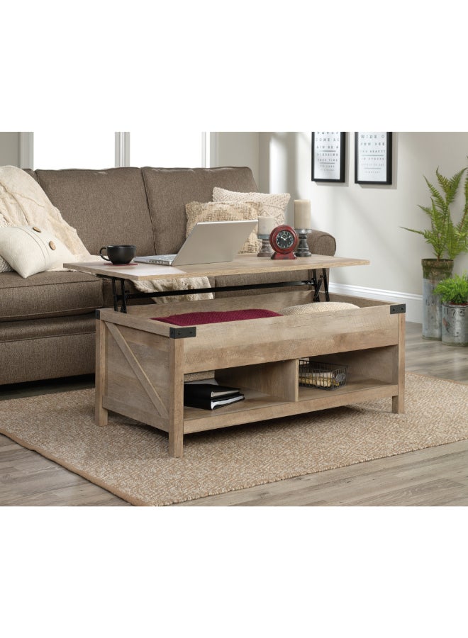 ساودر قهوة خشبية ذات سطح قابل للرفع مع تخزين مخفي بلون بلوط لينتل 48 × 60 × 117.3 سم 427692 - Image 2