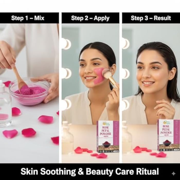 Herbs Botanica Rose Petal Powder Natural, Chemical Free Rose Powder for Face Masks, Skin Care, DIY Beauty, Aromatherapy, and Culinary Use – 2 oz, No Added Preservatives or Colors - Image 2