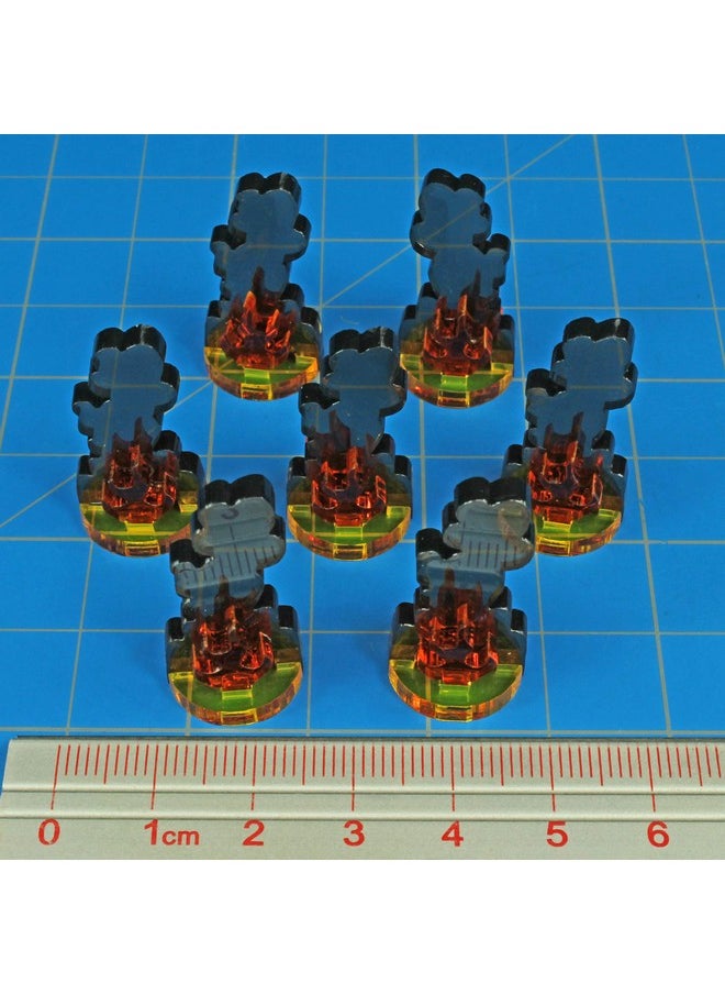 LITKO - LITKO Flaming Wreckage Marker | Burning Wreckage | Miniature Wargame Fire Marker | Compatible with DND, Pathfinder, TTRPG, Flame of War, Bolt Action, and Other Miniature Games (Small) - Image 1