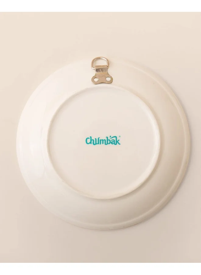 Chumbak Royal Rani Wall Plate - Pink, 19cm - Diameter