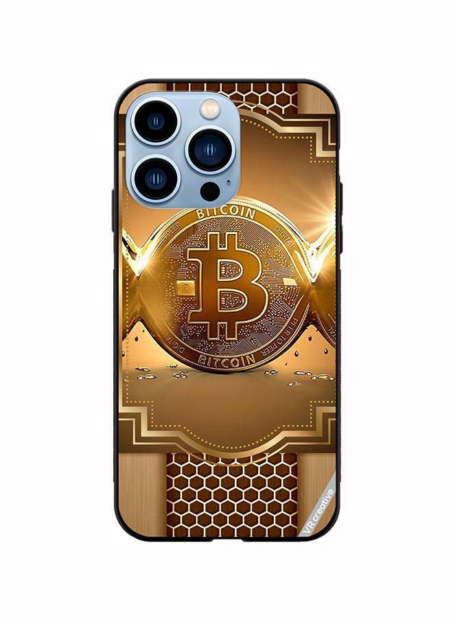 VR CREATIVE Protective Case Cover For Apple iPhone 14 Pro Max Royal Bitcoin Design Multicolour - Image 1
