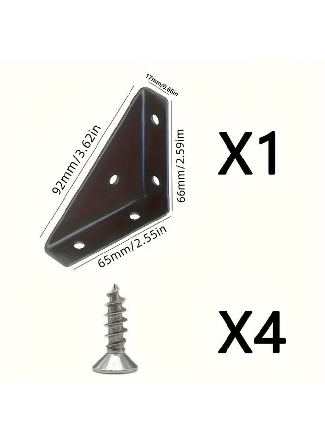 5 Packs Heavy Duty Steel Corner Brackets 90 Degree Angle Support For Shelves Cabinets - Image 1