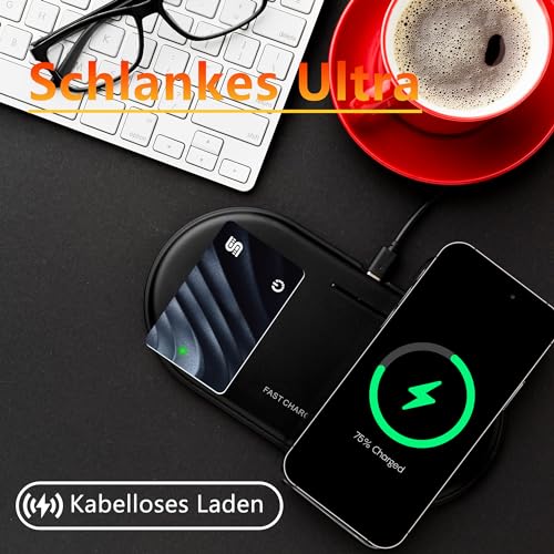 SEINXON Wallet Tracker (iOS Only) IP68 Thin Item Finder Card Luggage Located Bluetooth Works with Apple Find My APP & Network - Wireless Charger (Slim) - Image 3
