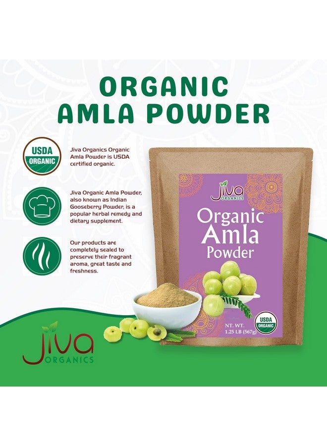 Jiva Organics Jiva Organics Organic Amla Powder 1.25 LB (20oz) - Lab Tested, Gluten Free, Non-GMO, Pure Amalaki Powder From India, Vitamin C, Bulk Bag, 100% Raw & Natural - Image 3