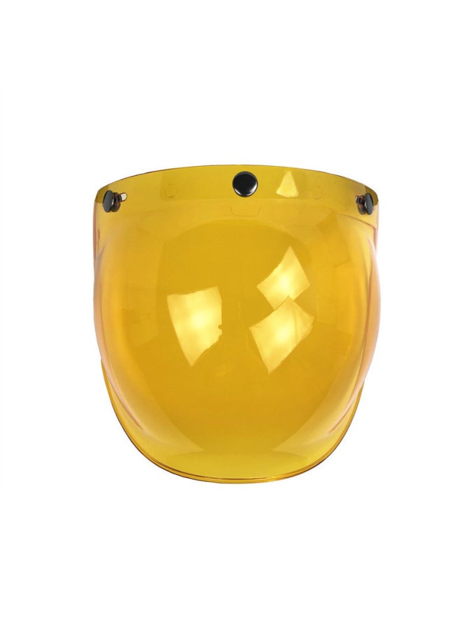 single Lens Orange Retro Helmet Bubble Mirror Goggles 3/4 Helmet Wave Mirror Half Helmet Windproof Universal Transparent Lens Sunglasses
