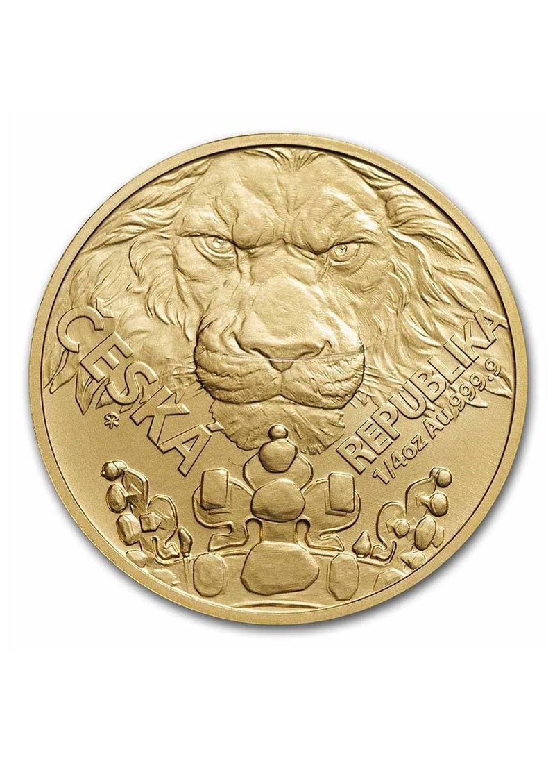 ABConcept Czech Lion 2023 gold 1/4 oz coin  - Image 1