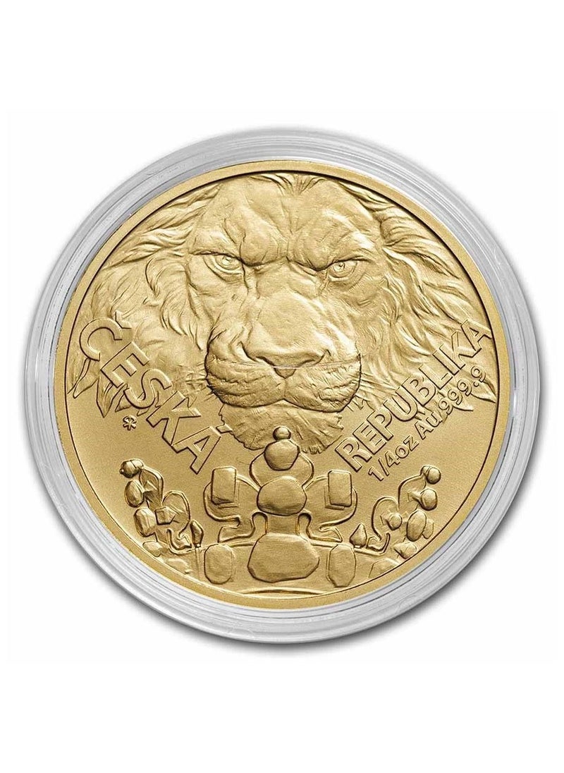ABConcept Czech Lion 2023 gold 1/4 oz coin  - Image 3