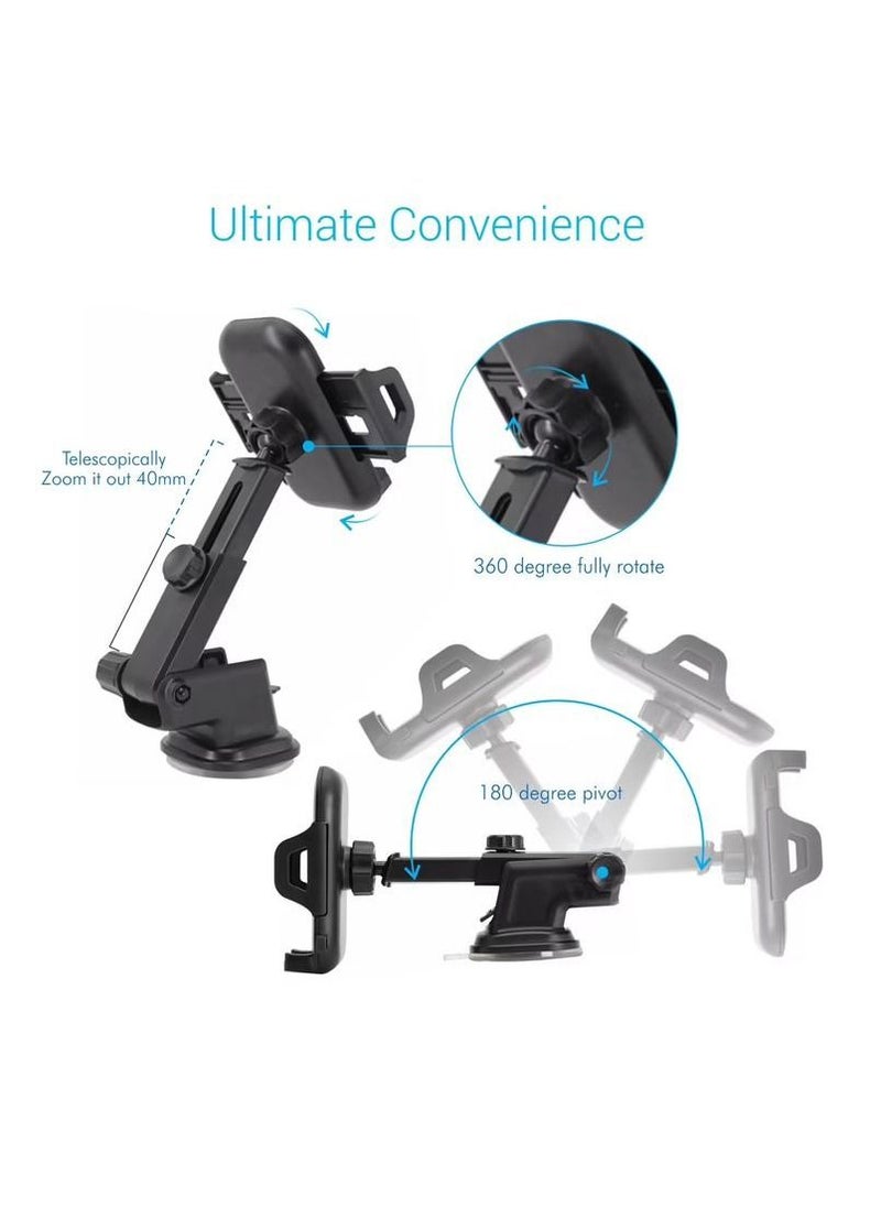 Go-Des 2 In 1 Shockproof 360 Degree Rotatable Car Mobile Phone Holder - GD-HD693