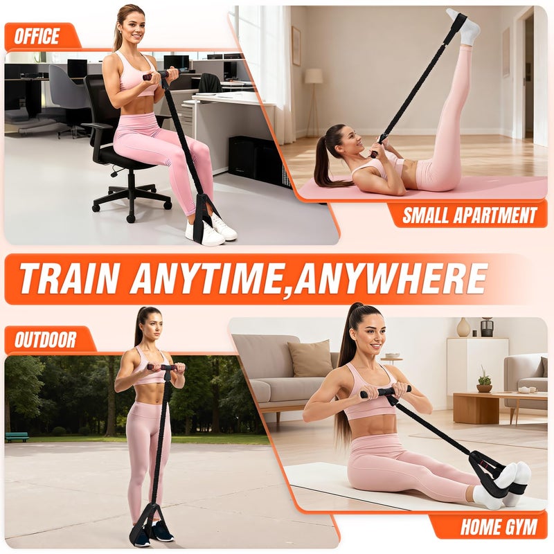 UZTUGG Pedal Resistance Bands with Handles, Upgrade Women Exercise Bands for Full Body Training, Core, ABS, Legs, Glutes, Arms, Pilates, Physical Therapy, Strength, Sit Up Equipment for Home Workout - Image 5
