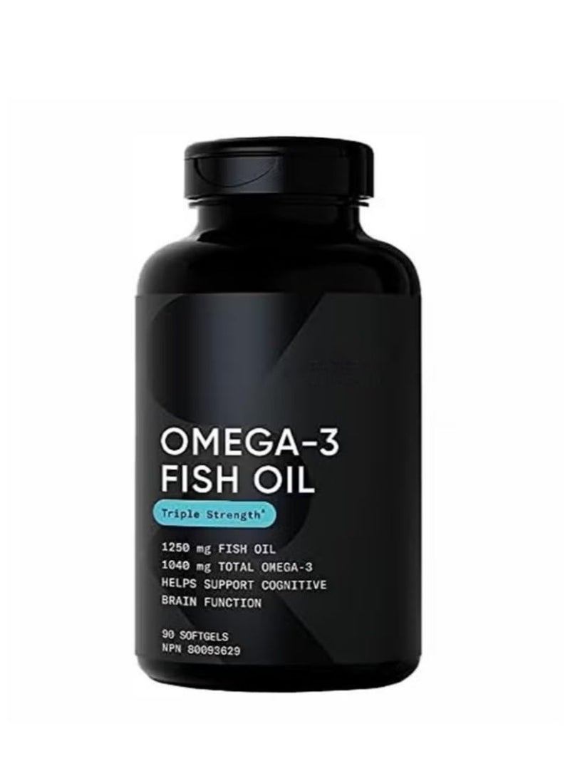 أوميغا-3 بتركيز ثلاثي 1250 ملغ – EPA و DHA ثلاثي الغليسريد لدعم القلب والدماغ والمفاصل – شهادة IFOS 90 كبسولة طرية - Image 1