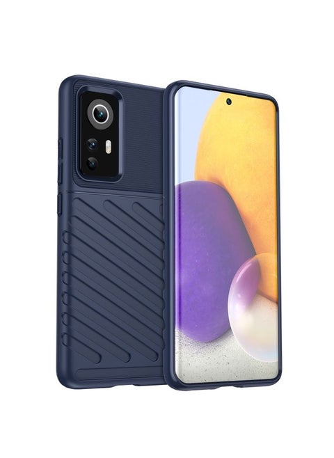 Case Cover For Xiaomi 12 / 12X / 12S Thunderbolt Shockproof TPU Phone Case Blue