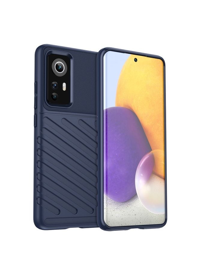 HuHa - Case Cover For Xiaomi 12 / 12X / 12S Thunderbolt Shockproof TPU Phone Case Blue - Image 1