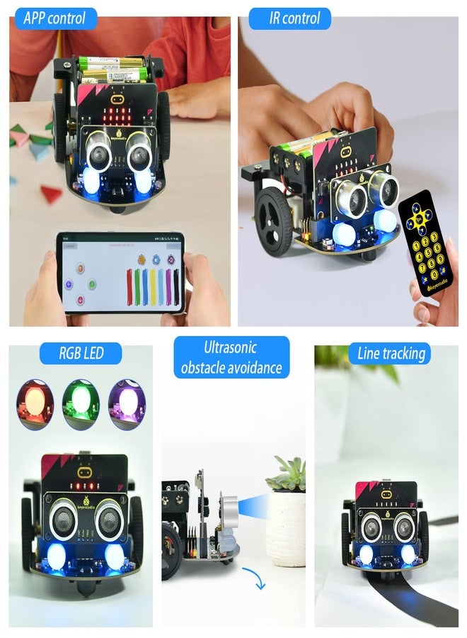 كي إستديو مجموعة أدوات بدء تشغيل الروبوت KEYESTUDIO Micro:bit V2 (بدون Microbit) لـ Makecode و Python - Image 4