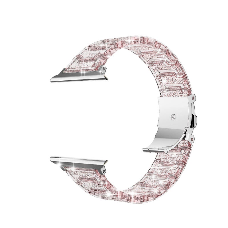 AD سوار ساعة ذكية متوافق مع Apple Watch بملاءمة قابلة للتعديل وحزام بديل للاستخدام اليومي باللون شفاف قابل للتعديل - Image 2