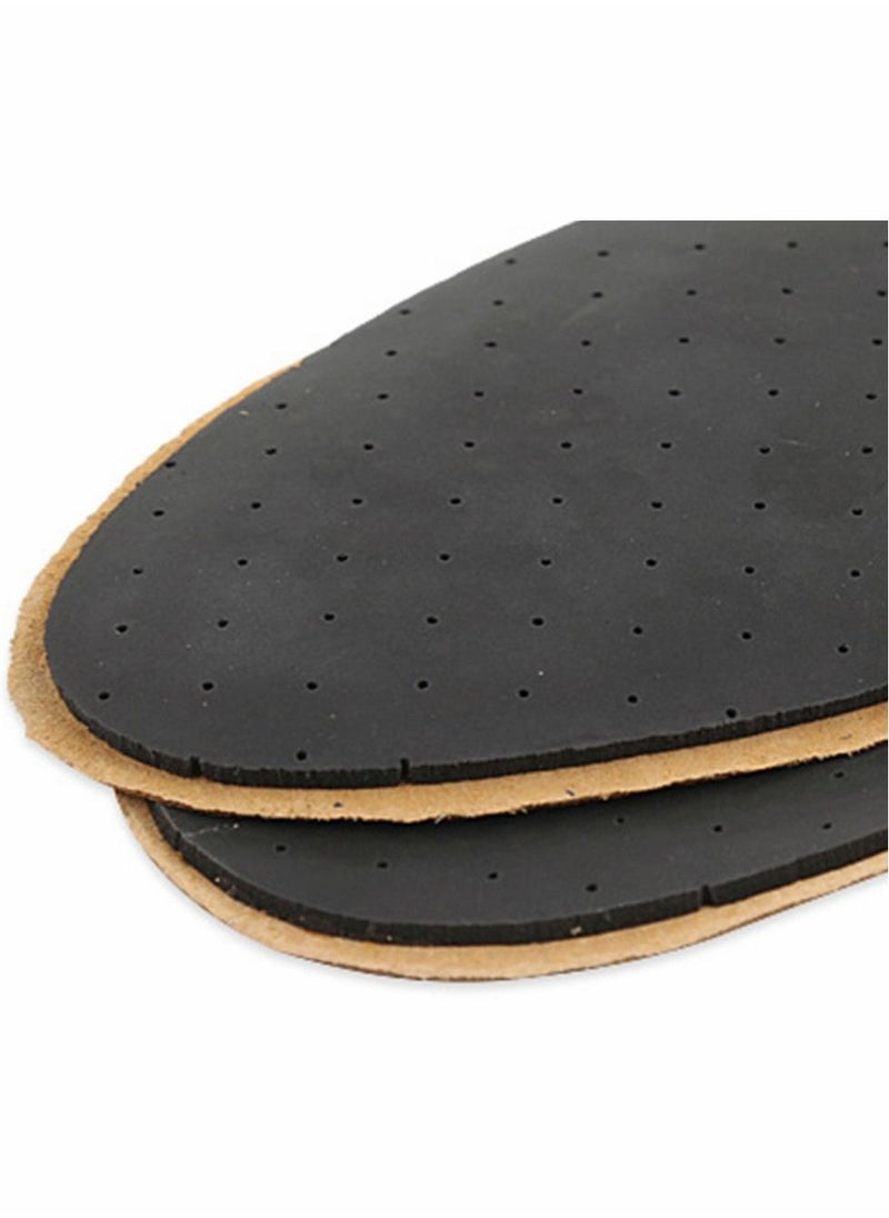 Excefore - Leather Insoles, Ultra Thin Natural Leather Shoe Insoles, Unisex Active Carbon Insoles, Instantly Absorb Sweat, Shoes Pads for Women and Men (35-39) - Image 1