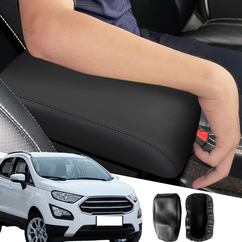 faccaibbg Armrest Center Console Cover for Ford Ecosport 20182022 Arm Rest Cover WellMake Durable Armrest Box Protective Cover for 2022 2021 2020 2019 2018 Ford Ecosport Accessories Black