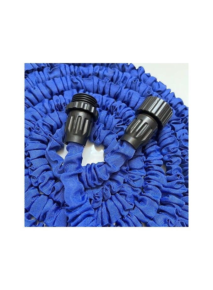 Expandable Garden Hose with Spray Nozzle, 15 m Length, Blue - Image 4