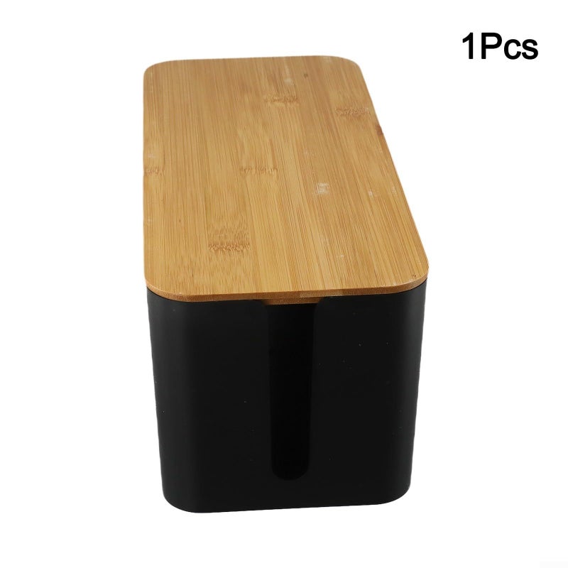 Cable Organizer Box ABS Material Non Slip Base Heat Dissipation Openings Size B - Image 5