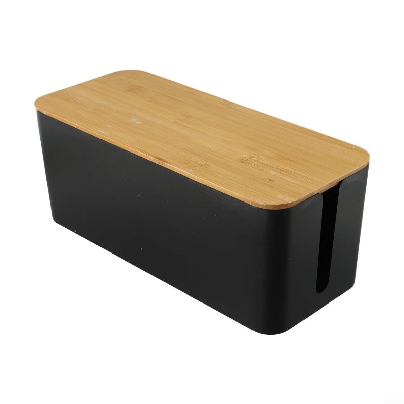 Cable Organizer Box ABS Material Non Slip Base Heat Dissipation Openings Size B - Image 2