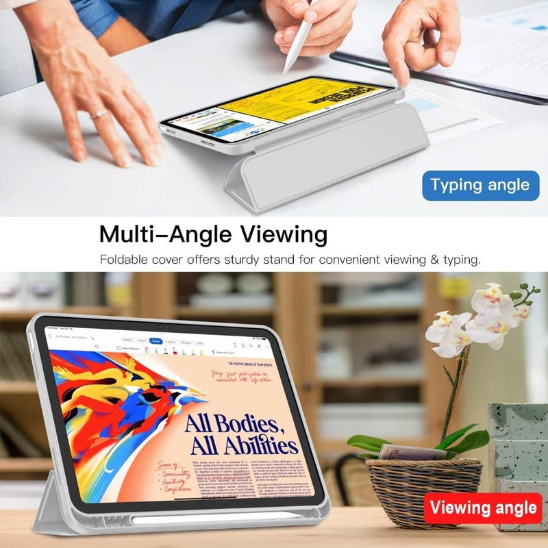 ProElite غطاء لجهاز Lenovo Idea Tab 11 بوصة 2025، غطاء مرن ناعم قابل للطي لجهاز Lenovo Idea Tab 11 بوصة 2025 مع حامل قلم [سلسلة Recoil] - رمادي - Image 4