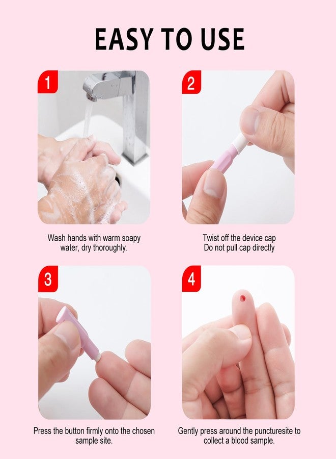 Pharmacy Choice Safety Lancets, Sterile, Top Push Button Activated, Single-Use,1.8 mm, 100 Count, 1 Pack (30G x 1.8 mm) - Image 4