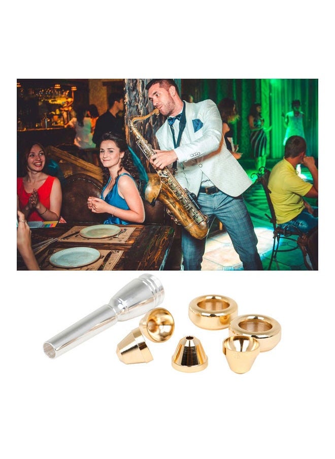 NIBEMINENT Brass Silver Plated Trumpet Mouthpiece 3C 2C 2B 3B Horn Part  - Image 4