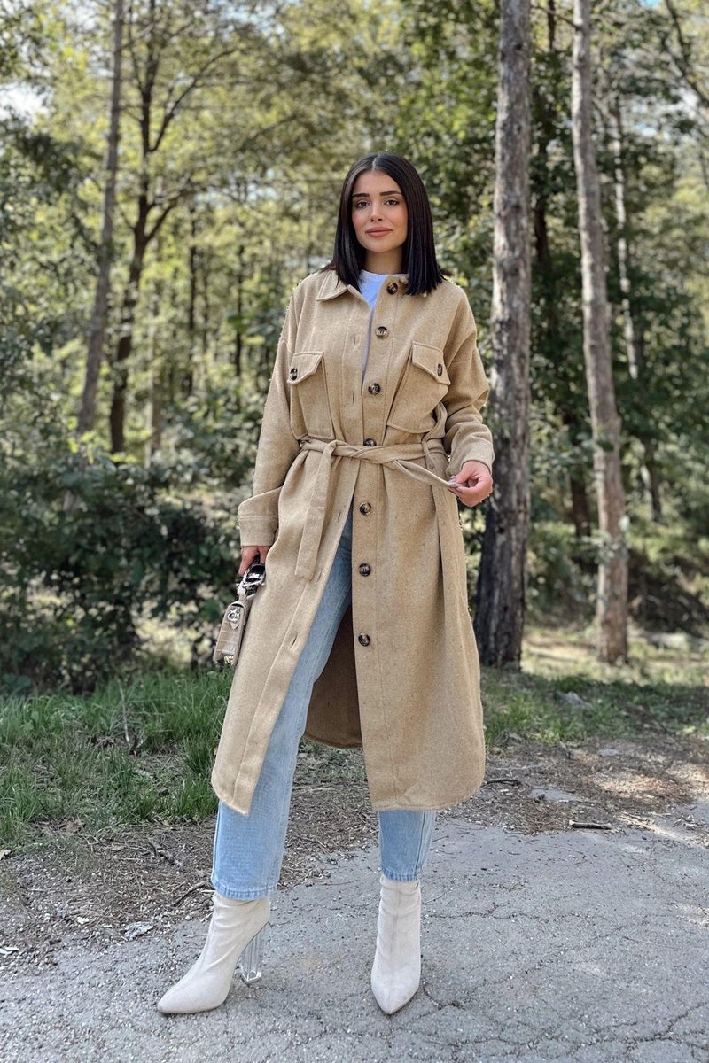 Weshaya Coat Women Caramel - Image 2