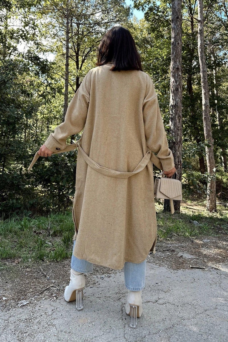 Weshaya Coat Women Caramel - Image 3