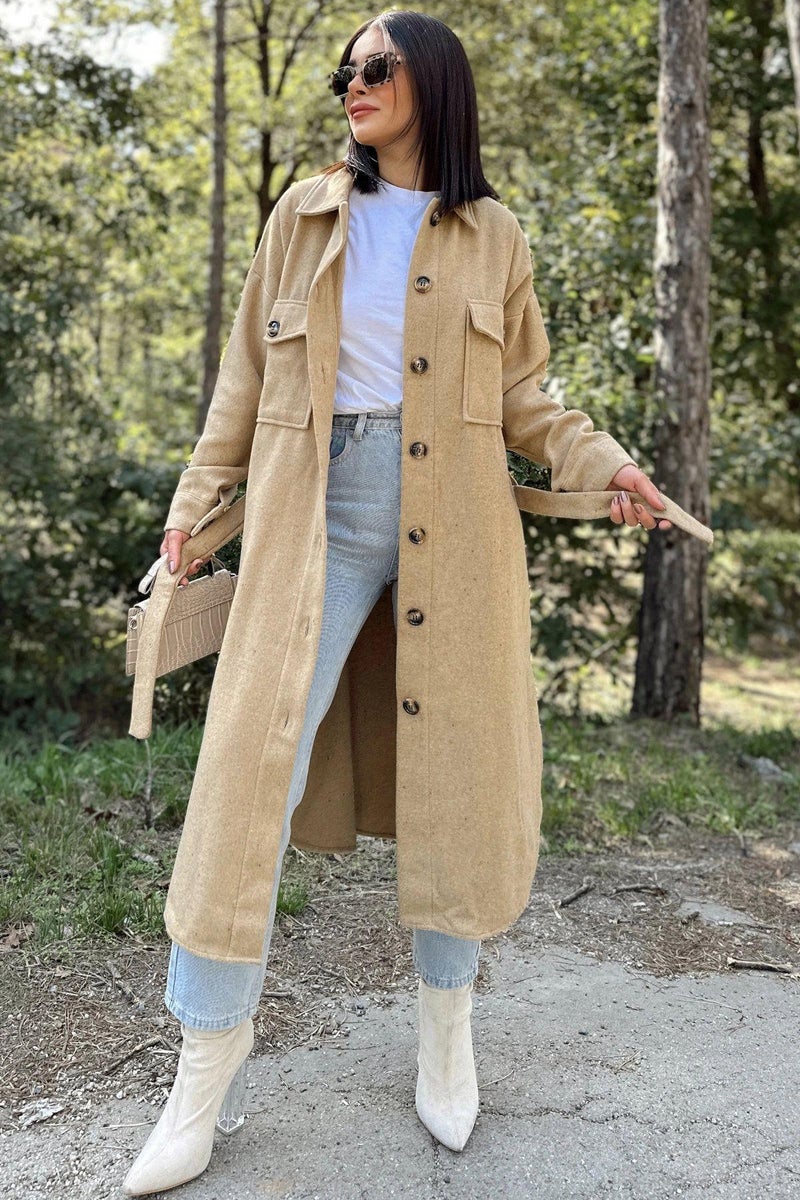 Weshaya Coat Women Caramel - Image 1