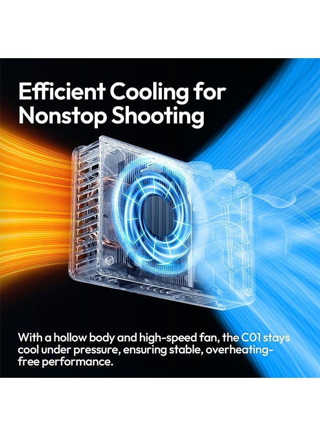 Ulanzi C01 100W COB Lights - PD 3.0 Powered, Led Video Light 2700K-6500K,14500Lx,CRI 96+, Knob Control, Compact & Lightweight (343g), Type-C Fast Charging,for Portrait/Studio Lights,Mini Bowens Mount - Image 5