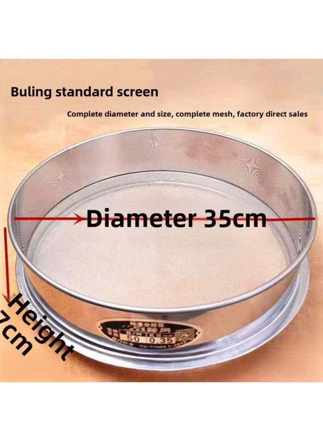 Flour Sieve 304 Stainless Steel Screen Sand Ultrafine Filter Mesh Washing Sesame Sieve Sieve Standard Sample Sieve Wholesale-Specifications:Friendly City Yao35cm Diameter 304 Whole Body Stainless Steel - No Return-Color:Friendly City 40 Mesh Flour Sieve (special Price 20cm )  - Image 1