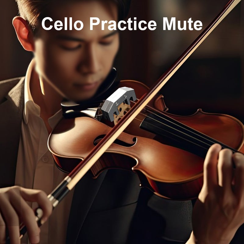 Cello Practice Mute Metal Silencer Music Instrument Cello Replacement Parts for Late Night Cello Practicing - Image 5