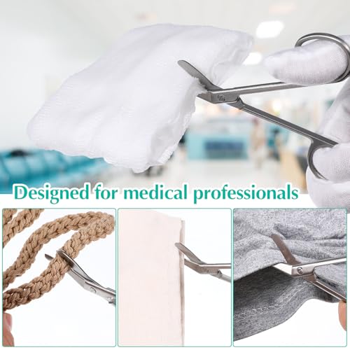 HaiFafafaing 2 Pcs Ostomy Scissors, Small Bandage Scissors, Stainless Steel Curved Scissor for Ostomy Care, Colostomy, Ileostomy, 4.4 X 2 Inch, Silver - Image 4