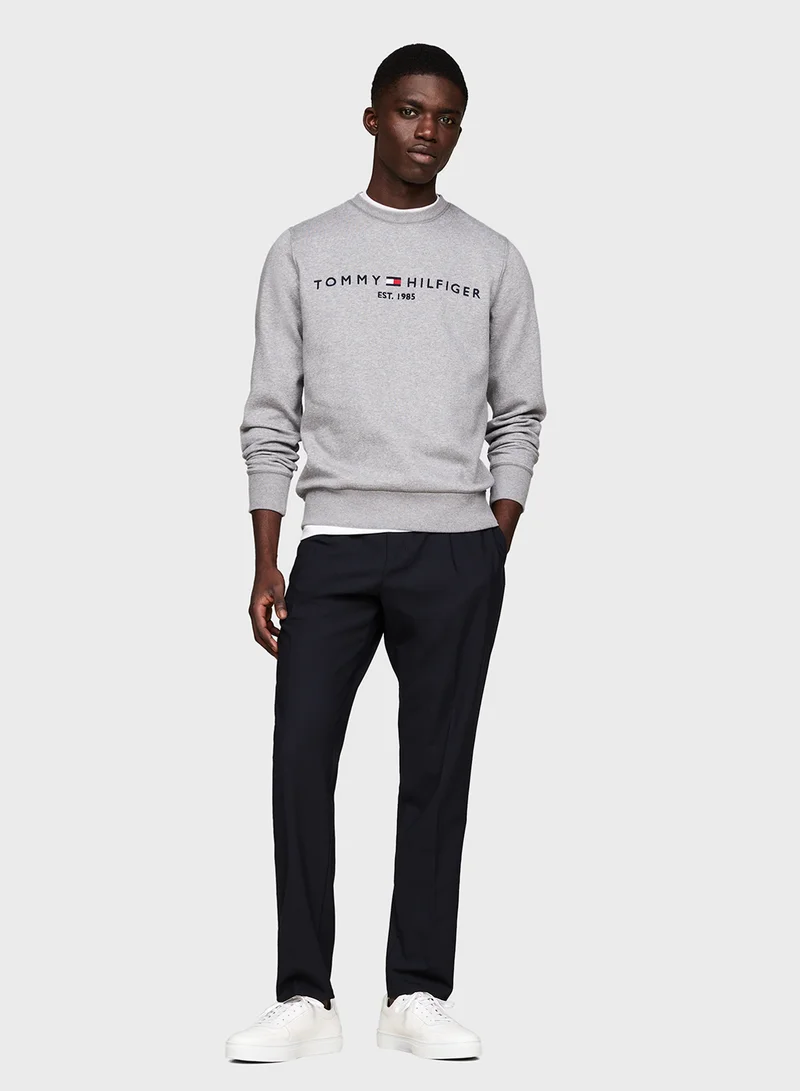 تومي هيلفيغر Logo Crew Neck Sweatshirt