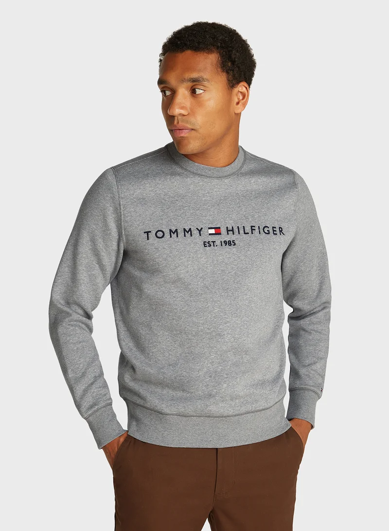 تومي هيلفيغر Logo Crew Neck Sweatshirt