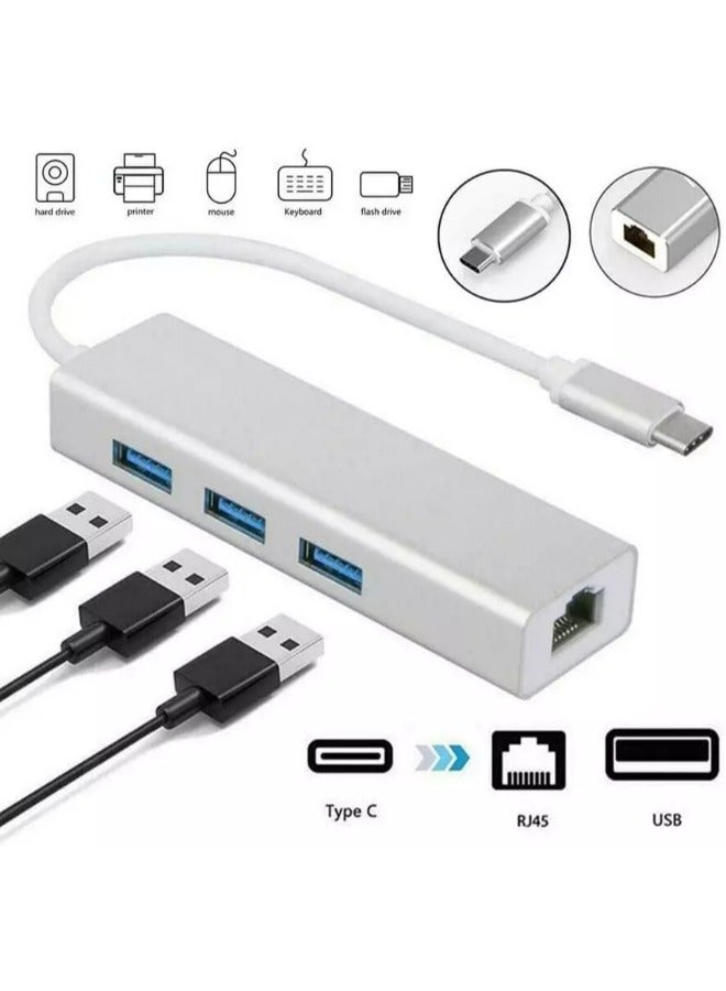 2B 3 in 1 USB HUB 3x USB 3.0 HUB Ethernet - Image 2