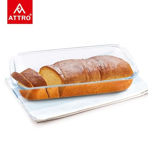 ATTRO Glassox Borosilicate Rectangle Glass Baking Dish Micorwave Oven Safe Freezer Safe Baking Tray Serving Dish Bakeware- 3000ml - Image 4