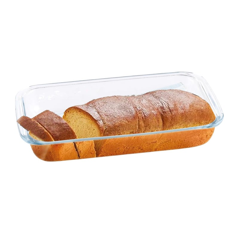 ATTRO Glassox Borosilicate Rectangle Glass Baking Dish Micorwave Oven Safe Freezer Safe Baking Tray Serving Dish Bakeware- 3000ml - Image 5