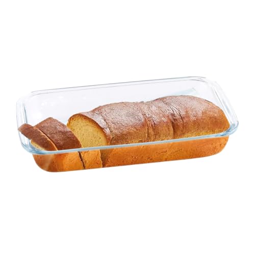 ATTRO Glassox Borosilicate Rectangle Glass Baking Dish Micorwave Oven Safe Freezer Safe Baking Tray Serving Dish Bakeware- 3000ml - Image 1