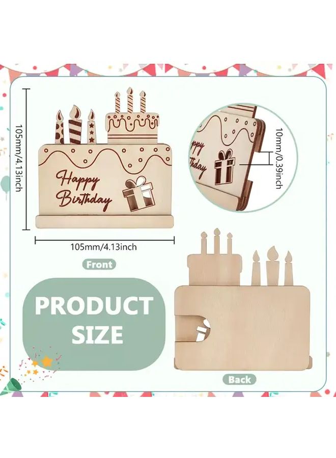 1 Piece Wooden Birthday Money Gift Card Practical Cash Gift Envelope For Friends Family - Image 3