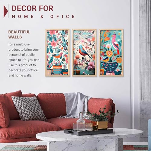 kotart Aesthetic Modern Art Wall Painting Decorative Abstract Home Decoration Frame With For Living Room Bed Room Hotel Wall Decor Digital Reprint Engineered Wood Set of 3 (Art 7, 10x19 inch) - Image 4