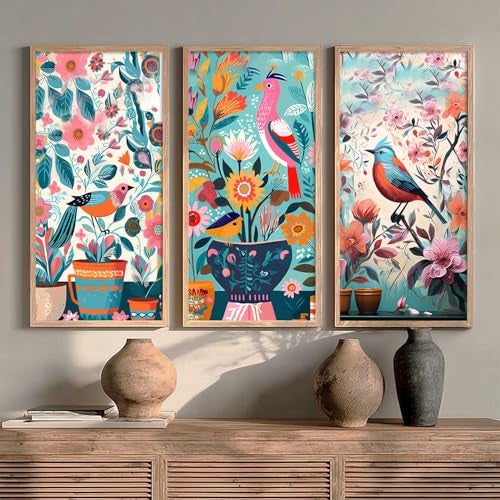 kotart Aesthetic Modern Art Wall Painting Decorative Abstract Home Decoration Frame With For Living Room Bed Room Hotel Wall Decor Digital Reprint Engineered Wood Set of 3 (Art 7, 10x19 inch) - Image 5